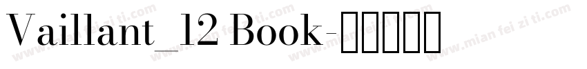 Vaillant_12 Book字体转换